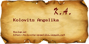 Kolovits Angelika névjegykártya